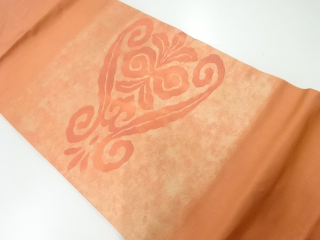 JAPANESE NAGOYA OBI / WOVEN ABSTRACT FLOWER